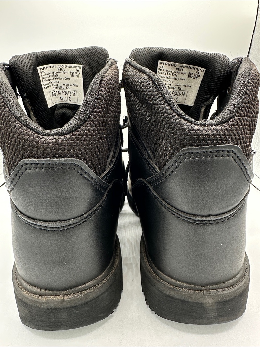 Brahma men's Gus black steel toe work boots, size 7W - Picture 7 of 11